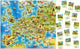 Castorland-Lernrätselkarte von Europa