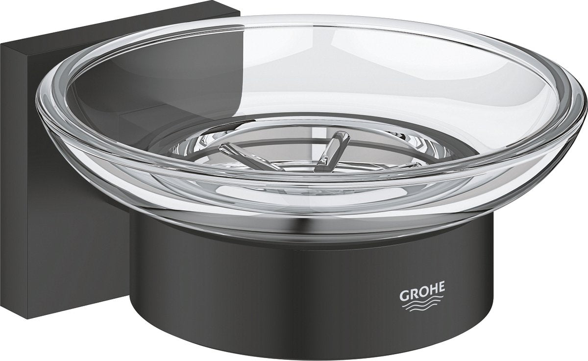 Grohe Quickfix Start Cube Seifenschale mit Halter – Mattschwarz