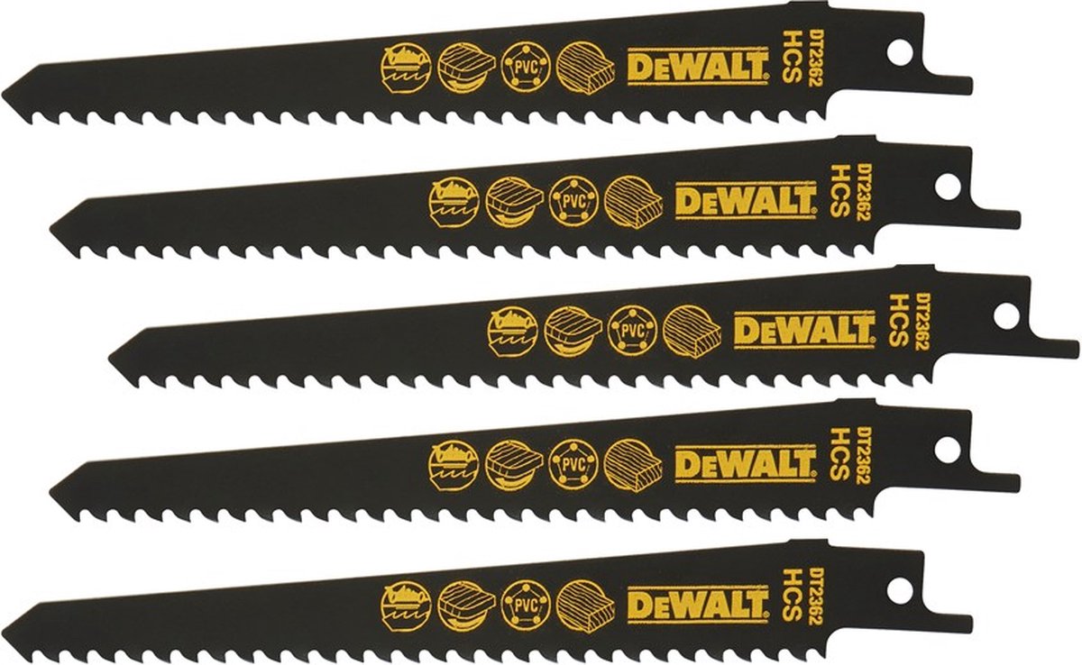 Dewalt Zubehör Säbelsägeblatt HCS 152 x 4,2 mm Holz und Kunststoff, schnell mit feinem Finish – dt2362-qz