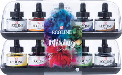 Bruynzeel Ecoline Flüssig -Aquarellmischung, 10 x 30 ml