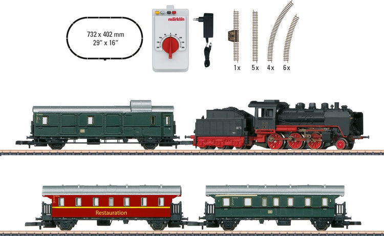 Märklin Startset Museums-Personenzug mit Dampflokomotive Baureihe 24.