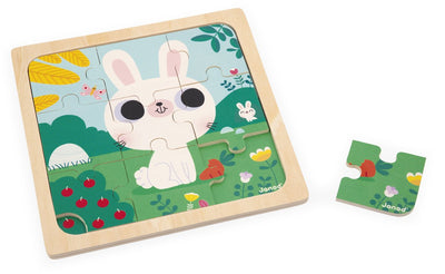 Janod - Holzpuzzle - weißes Kaninchen