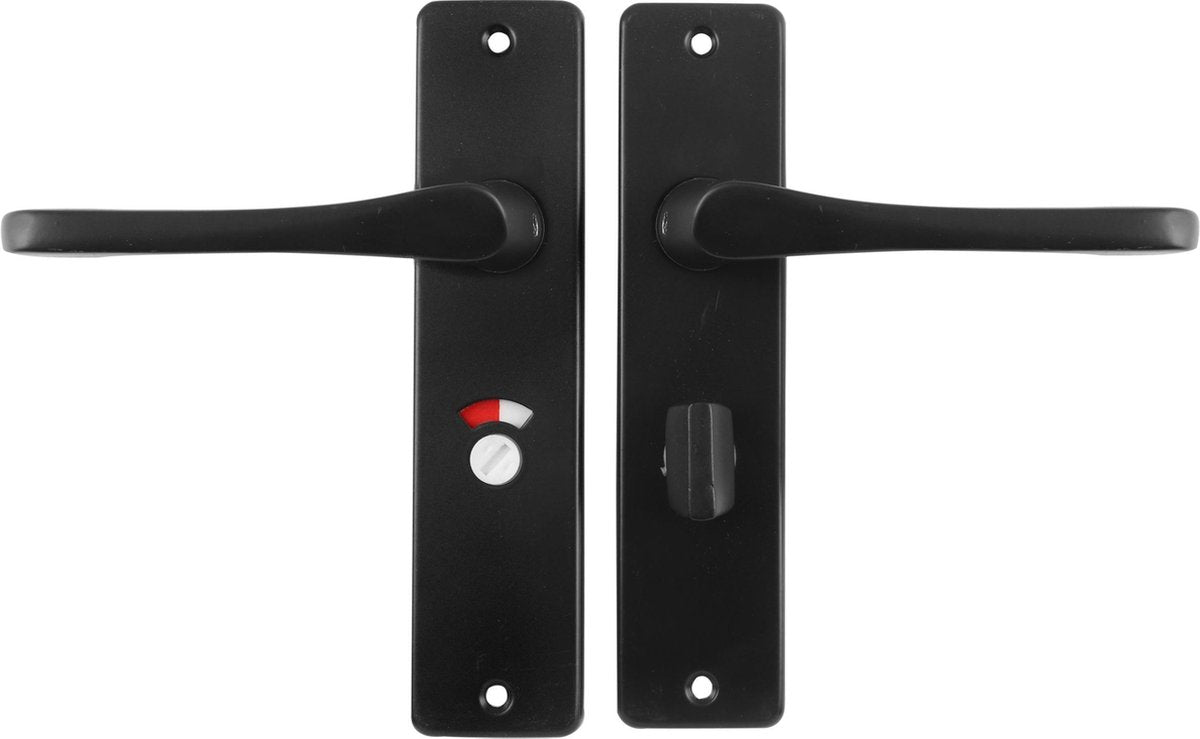 Starx Türgriff schwarz – Türbeschläge – Türschild mit WC-Schloss (WC57 – 5) – Türgriff Schmetterling