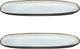 Medard de Noblat – Schattenperlmutt – große ovale Schale – 35,5 x 14 cm – 2 Teile – Steingut