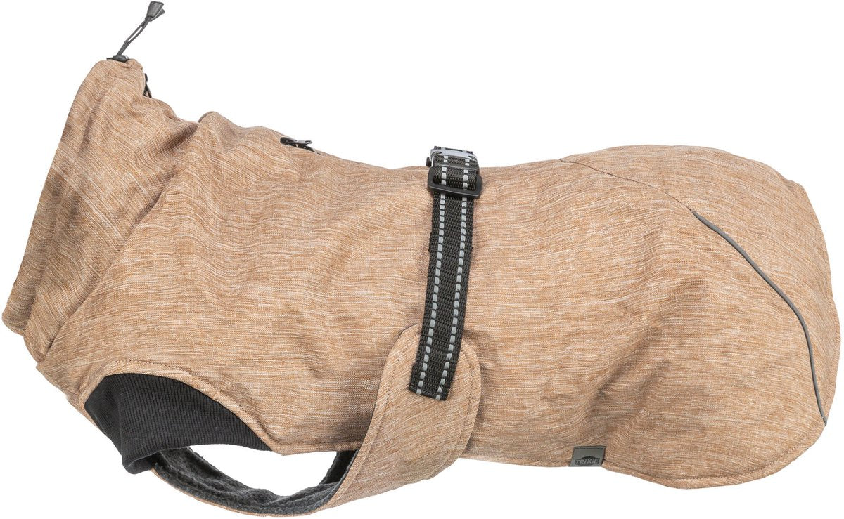 Trixie Hundemantel – wasserabweisendes Fleece, Sandfarbe – 40 cm Rückenlänge