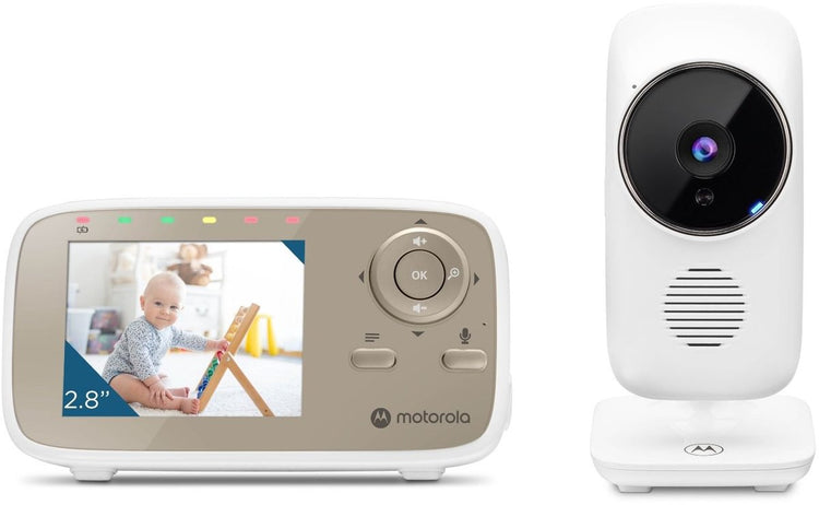 Motorola Nursery VM 483 – Babyphone Video-Babyphone – 2,8-Zoll-Elterneinheit – Infrarot – Digitalzoom – Talk-Back-Funktion