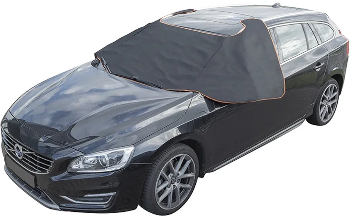 Proplus -Fensterabdeckung 298 x 94 cm mit Magneten grau schwarz
