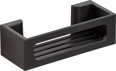 Wenko turbo-loc bralia Wandregal schwarz matt 30x9cm - Duschregal - Badewannenregal - Montage ohne Bohren - selbstklebend