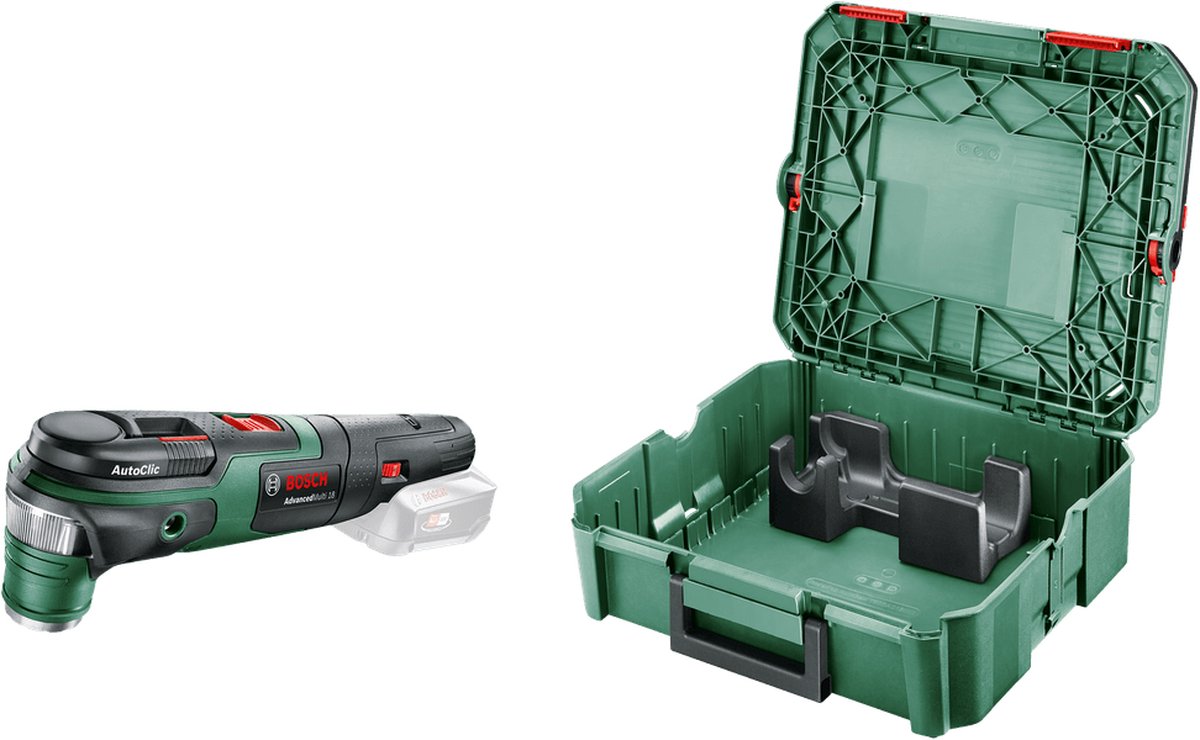 Bosch Green Advanced Multi 18 + Systembox Multifunktionswerkzeug | 18v | exkl. Akku und Ladegerät - 0603104002