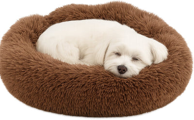 Flamingo-Hundebett – Donut-Hundebett – Mokka-Katzenbett – 55 cm – extra weicher Luxus für Hund oder Katze – Pacha-Korb