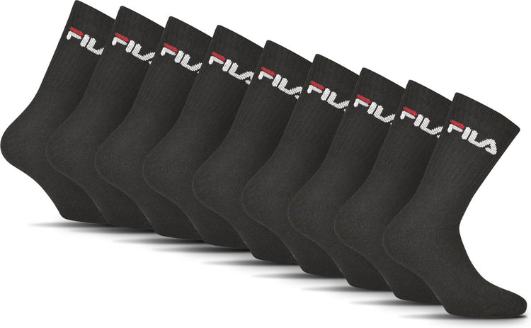 Fila Tennis-Sportsocken – Größe 39 42 – 9er-Pack – Schwarz