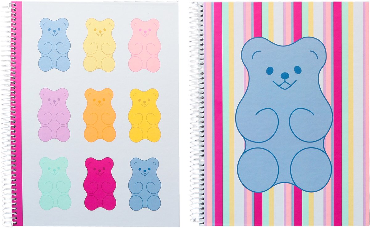 Kangaro-Spiralblock – B'log Sweet Candy – Größe A4 – mit Linie – mit Erdbeerduft – an-122688-a