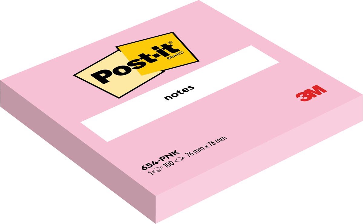 Post-it-Notizblock 654 76x76mm rosa 6 Stück