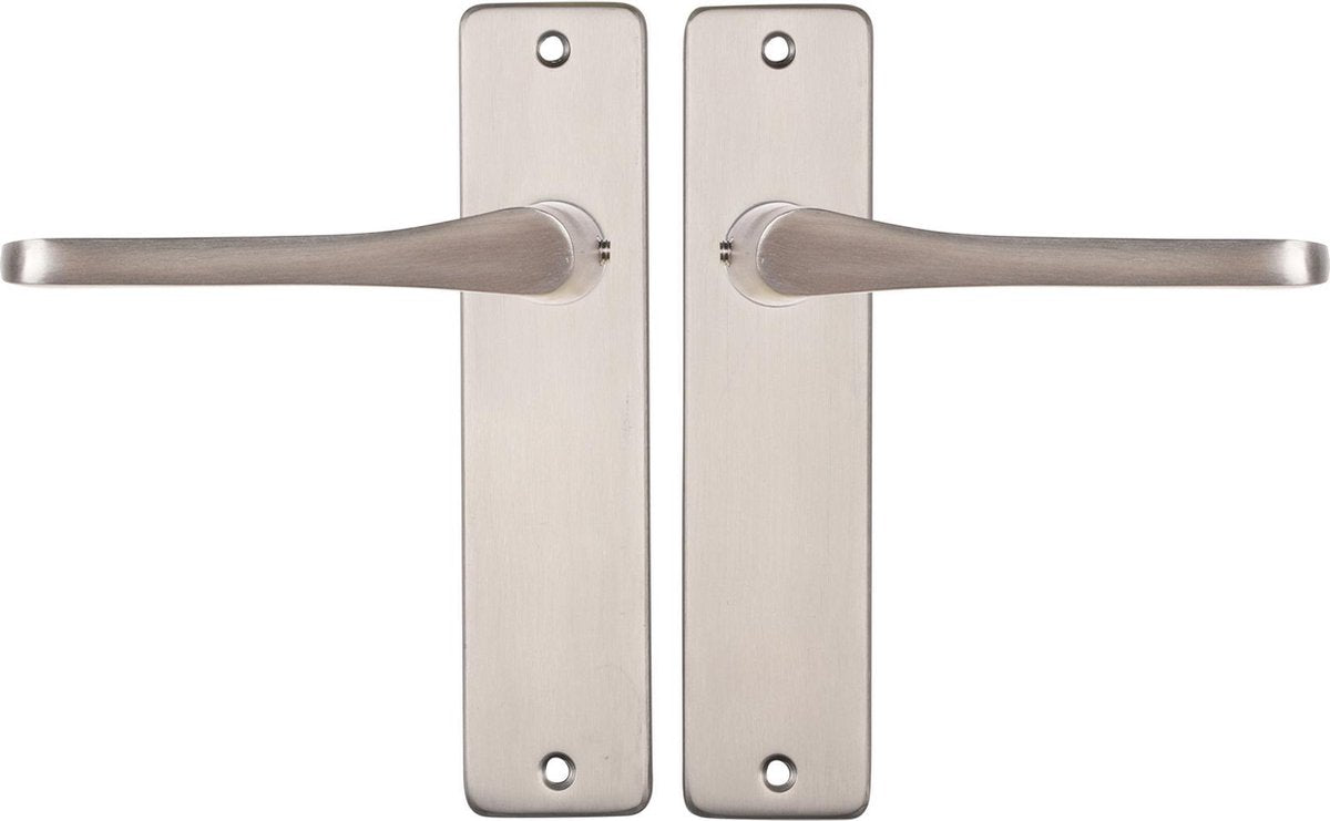 Starx Türgriff Silber - Edelstahloptik - Türbeschläge - Türgriff mit Schild - Rollo - Türgriff Butterfly - 43 x 180 mm - ã˜ 18 mm