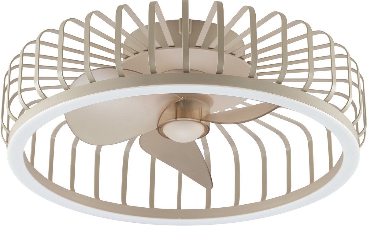 Brilliant Capo - Deckenventilator - mit Beleuchtung - ø 48 cm - LED 36w - CCT - 2700k-6500k - dimmbar - Fernbedienung - beige - sehr leise