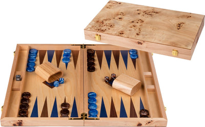 Longfield 18 Backgammon Blau Braun Trangle -