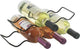 Metaltex - 2er-Set Flaschenhalter - Flaschenregal - Welle 20 - Mattschwarz - für 8 Weinflaschen (0,75 Liter)