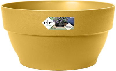 Elho Vibia Campana Schale 27 – Blumentopf für den Außenbereich – ø 27,0 x H 14,0 cm – honiggelb