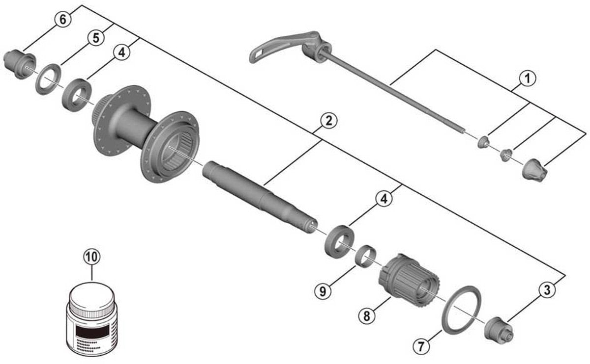 Shimano fh-mt401 Lager silber