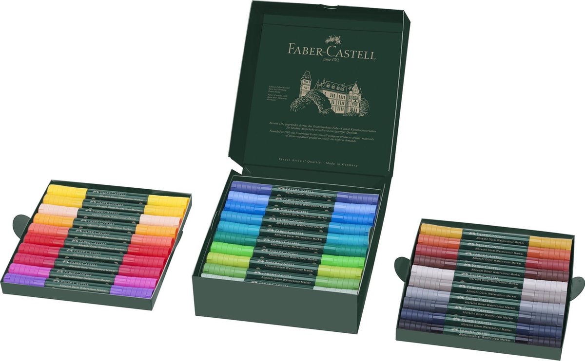 Faber-Castell Aquarellmarker – Albrecht Dürer – Box 30 Stück – 2 Spitzen – FC-160330