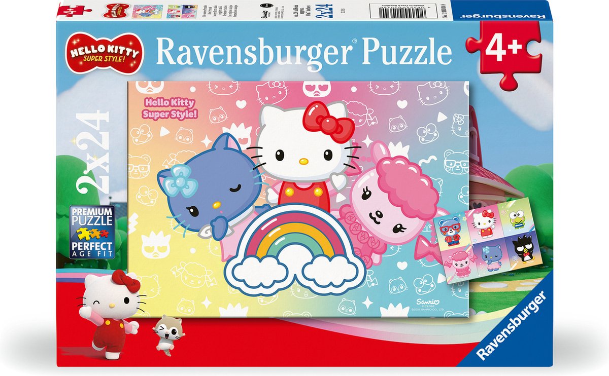 Ravensburger Puzzle 2 Puzzles – Hello Kitty – 24 Teile.