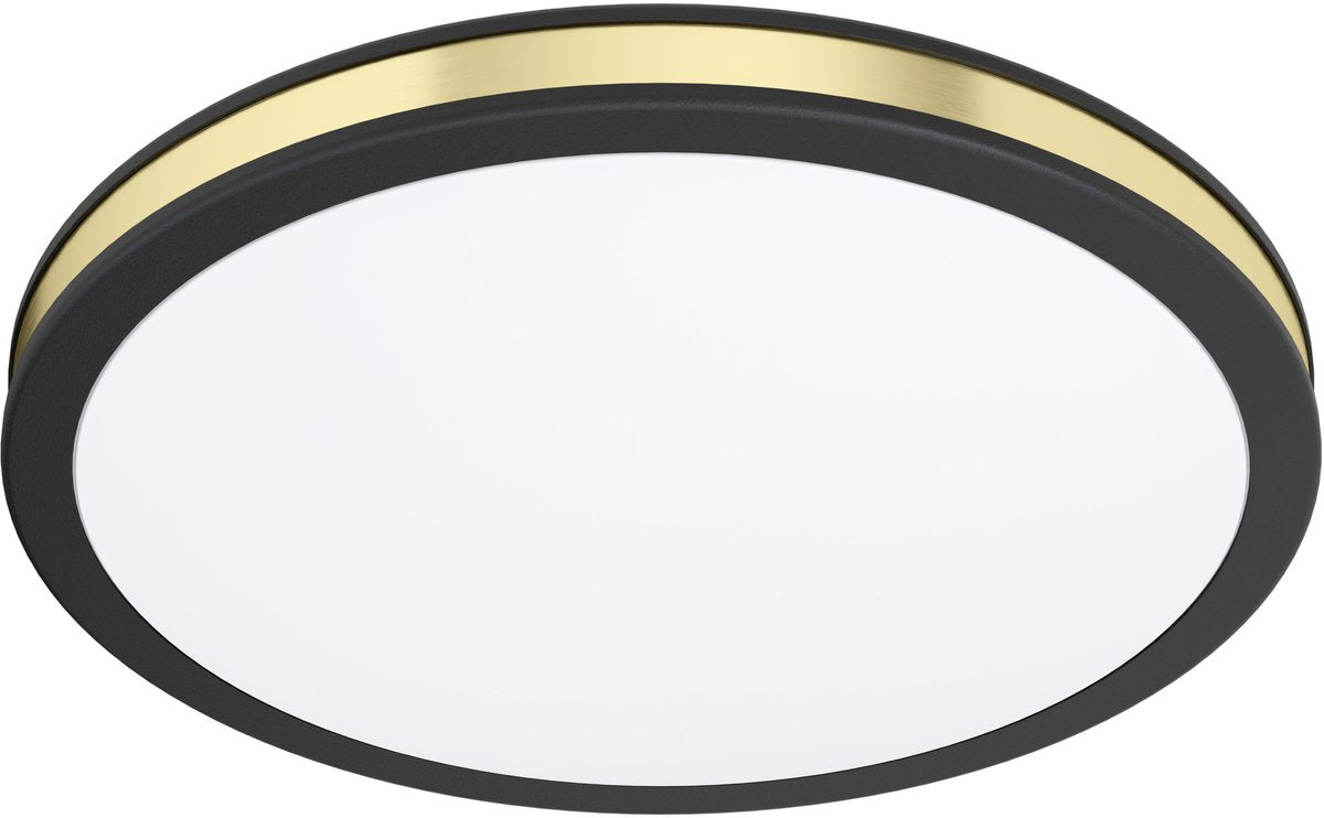 Eglo Pescaito Decken- und Wandleuchte - LED - ø 28 cm - Schwarz|Weiß|Gold