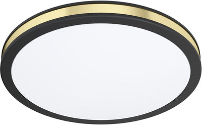 Eglo Pescaito Decken- und Wandleuchte - LED - ø 28 cm - Schwarz|Weiß|Gold