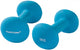 Tunturi Hantelset - 2 x 5,0 kg - Neopren - Fluorblau - inkl. kostenlose Fitness-App