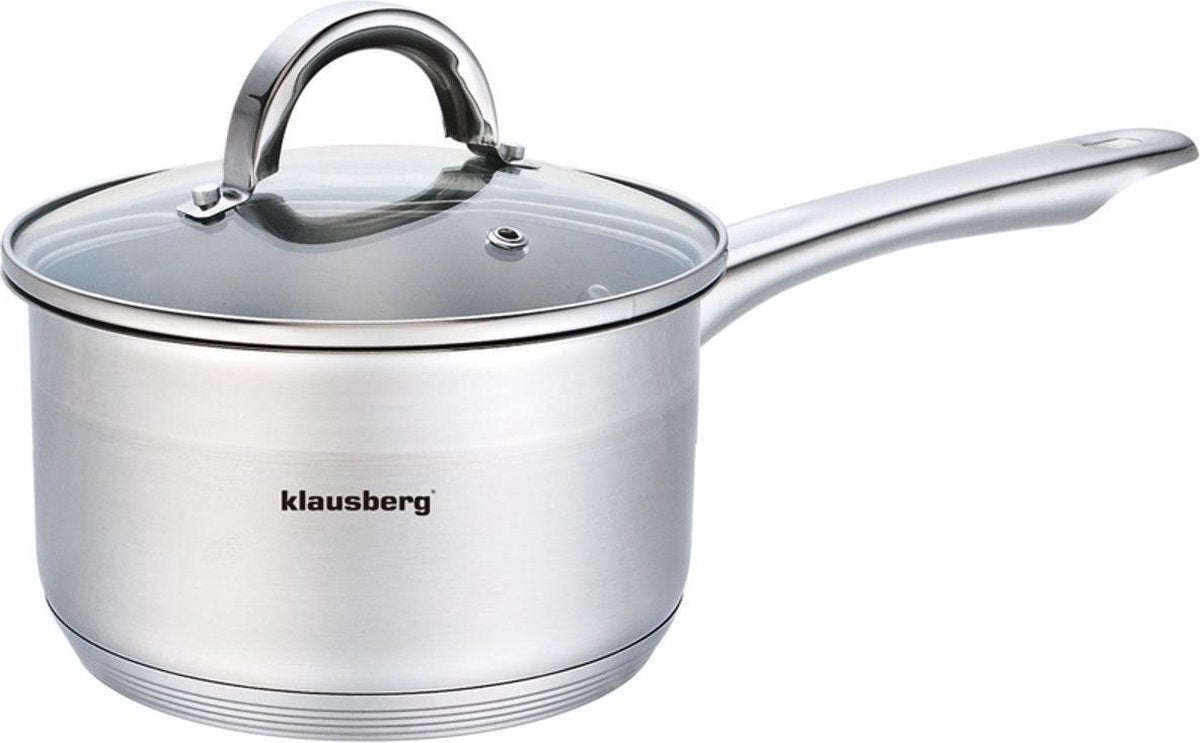 Klausberg 7132 - Kochtopf mit Deckel - Soßenpfanne - 14 cm - 1 Liter