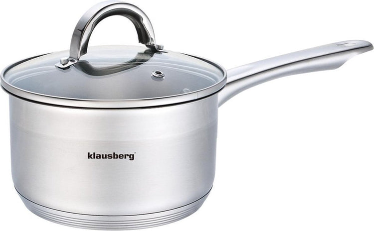 Klausberg 7132 - Kochtopf mit Deckel - Soßenpfanne - 14 cm - 1 Liter