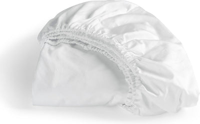 Cinderella - sonntags - Spannbettlaken - 100 % Baumwollsatin - 100x210 cm - bis 25 cm Matratzenhöhe - weiß