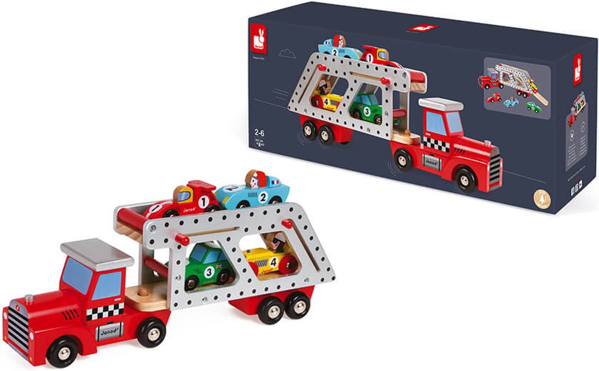 Janod - Geschichte - Autotransporter mit Rennwagen