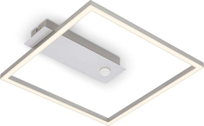 Briloner - nici - LED Deckenleuchte - Deckenleuchte mit Bewegungsmelder - Aluminium - 12,5w