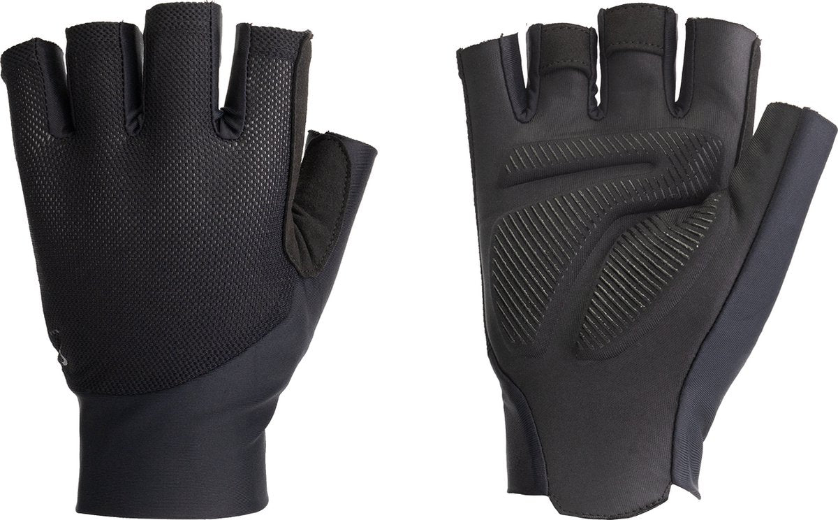 BBB Cycling Pave 2.0 – Fahrradhandschuhe Sommer – 15–25 °C – mittlere Polsterung – bequemes und atmungsaktives Material – Fahrradhandschuhe Herren Damen – Schwarz – Größe M – BBW-74