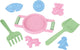 Lena Sandkastenspielset 8-teiliges buntes Plastikspielzeug.