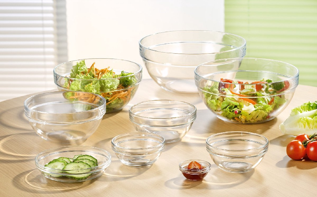 Duralex Schüssel Lys 17 cm 0,8 l transparentes Hartglas