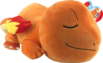 Jazwares schlafendes Pokémon-Kuscheltier aus Plüsch, Glumanda, 45 cm