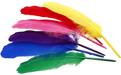 Creativ Company Federn, L: 20 cm, verschiedene Farben, 36 Stück 1 Box