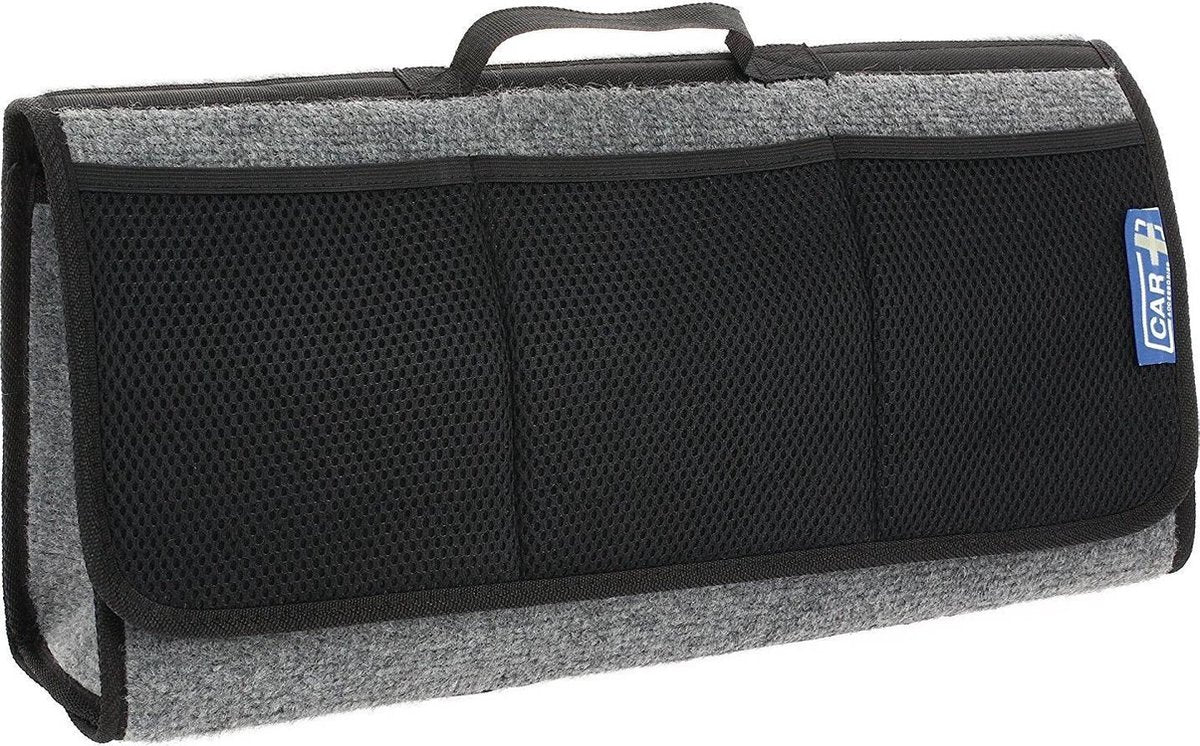 Auto plus Kofferraumtasche 12,5 Liter Polyester schwarz grau