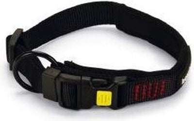 Beeztees Parinca Hundehalsband – Nylon schwarz – 50–55 cm x 25 mm