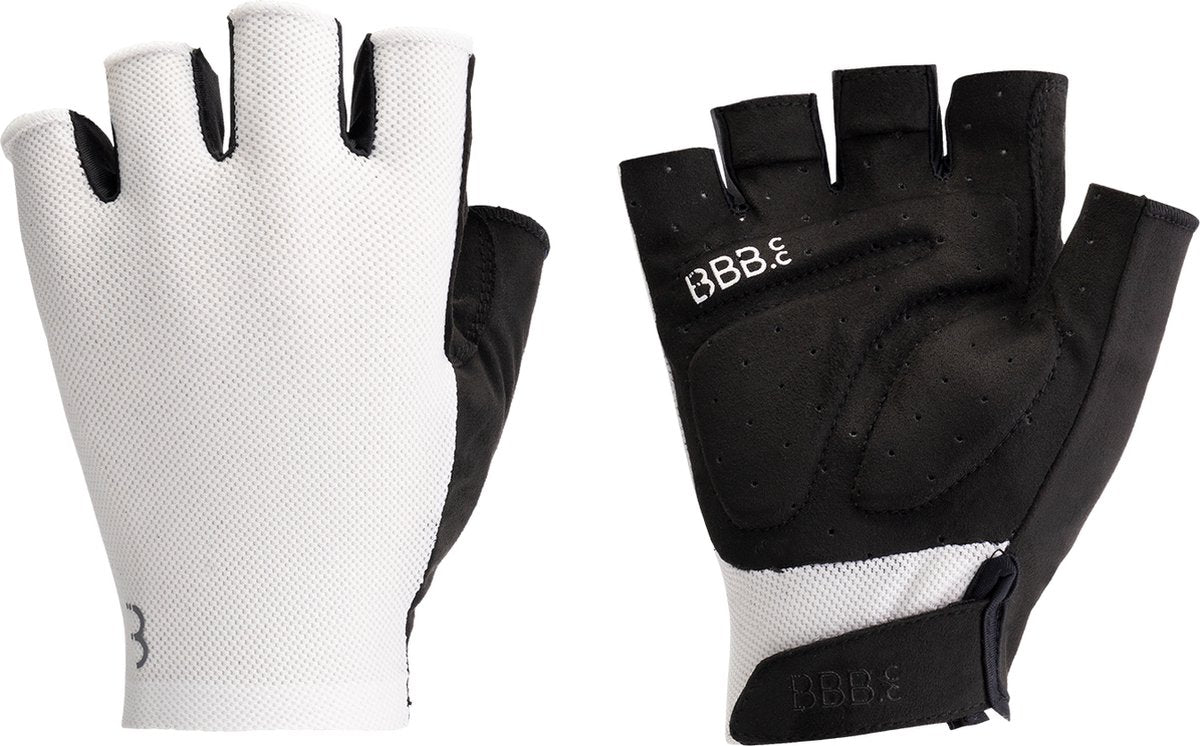 BBB Cycling AirSupport – Fahrradhandschuhe Sommer – 15 – 25 ° – mittlere Polsterung – belüftet – Rennrad MTB – Unisex-Fahrradhandschuhe – Weiß
