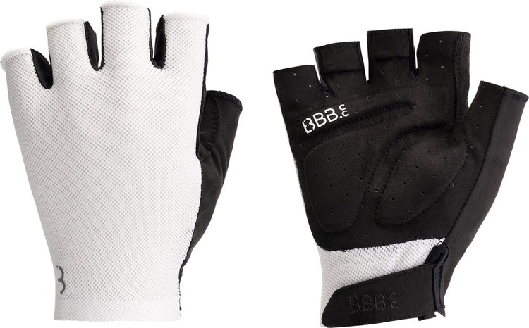 BBB Cycling AirSupport – Fahrradhandschuhe Sommer – 15 – 25 ° – mittlere Polsterung – belüftet – Rennrad MTB – Unisex-Fahrradhandschuhe – Weiß