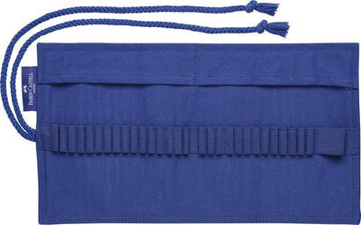 Faber-Castell Federmäppchen – Baumwolle blau – leer – passend für 28 Bleistifte – fc-114664