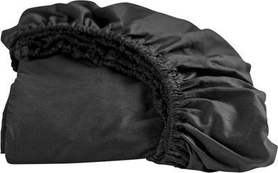 Cinderella-Spannbettlaken – 1 Person – Jersey – 100 % Baumwolle – bis 25 cm hoch – Schwarz