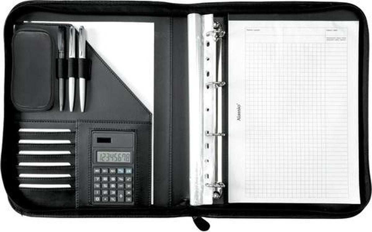 Alassio Konferenzmappe – Porto – A4 – Kunstleder – Schwarz – Ju-30104