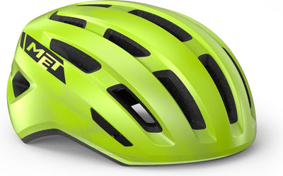Met Miles Fahrradhelm Herren Damen – Fahrradhelm Citybike Erwachsene – E-Bike – Trekking – Größe M L (58–61 cm) – Fluorgelb glänzend (Gelb)