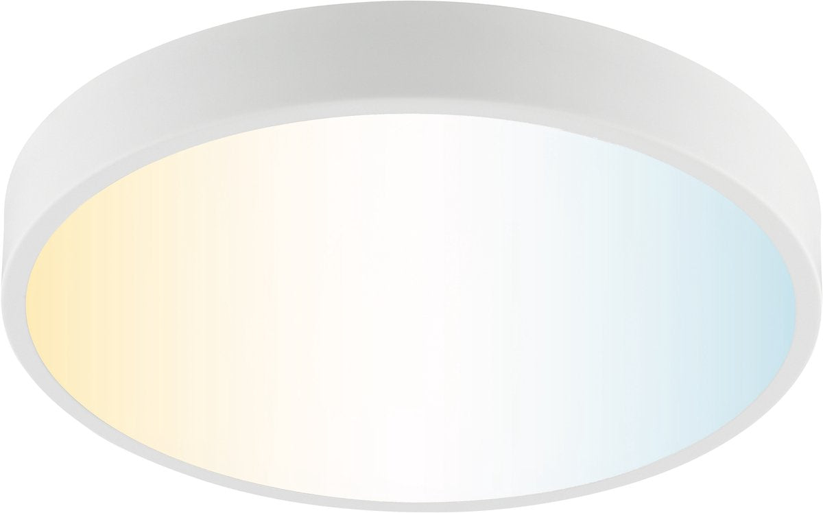 Brilliant Slimline – Deckenleuchte – ø 39 cm – LED 11 W – CCT – 3000 K-6500 K – dimmbar – Nachtlicht – Timer – Fernbedienung – Weiß