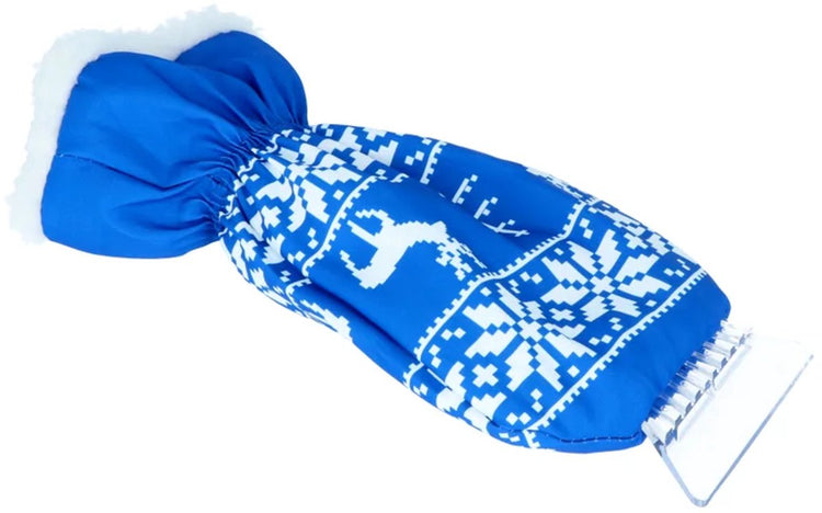 Carpoint Eiskratzer mit Handschuh blau + Aufdruck