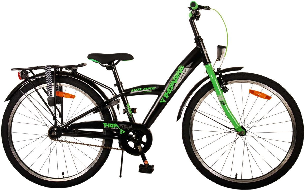 Volare Thombike Children's Bicycle - Jungen - 24 Zoll - schwarzes Grün