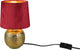 Rl lebe deine Lichtrealität Sophia - Tischlampe - Gold - exkl. 1x e14 40w - Schnurschalter - roter Schirm